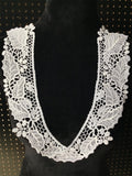 White Venise Lace Collar Pair #5013