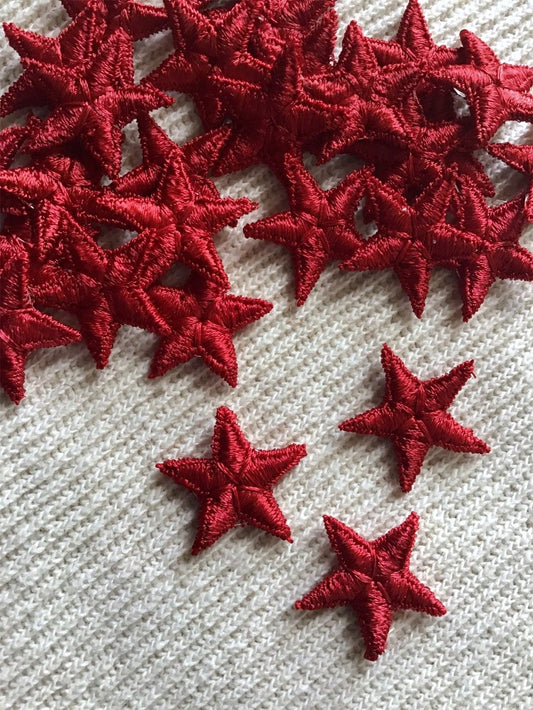 Vintage Embroidered Red Star Decorative Patch #5016