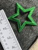 Vintage Green Star Iron-on Embroidery Applique #5019