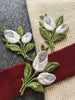 Vintage Blue White Flower Embroidery Sew-on Applique Patch #5024