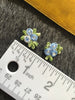 Vintage Blue White Decorative Floral Applique #5025