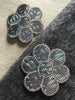 Vintage Metallic Silver Iron-on Decorative Floral Applique Patch #5027