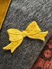 Vintage Yellow Bow Embroidery Decorative Patch #5034