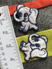 Vintage Navy White Elephant Sewing Applique Patch #5035