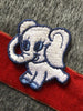 Vintage Navy White Elephant Sewing Applique Patch #5035