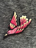 Vintage Iron-on Embroidered Pink Paradise Bird Applique Patch #5040