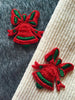 Vintage Holiday Season Bell Embroidery Applique Patch #5042