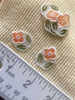 Vintage Orange See Through Flower Embroidered Applique Patch #5051