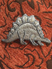 Vintage Iron-on Grey Dinosaur Applique Patch #5052