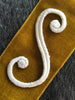 Vintage White Venise Curive Letter 'S' Decorative Patches #5054
