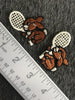 Vintage Tennis Racket Brown Bunny Decorative Applique Patches #5055
