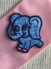 Pink Blue Elephant Embroidery Vintage Decorative Patch #5059 