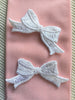 Decorative White Bow Vintage Applique Patches #5060 