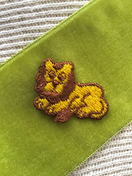 Yellow Brown Vintage Decorative Lion Sewing Patch #5066