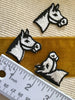 Vintage Black White Embroidery Horse Decorative Sewing Patch #5068
