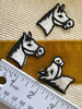 Vintage Black White Embroidery Horse Decorative Sewing Patch #5068