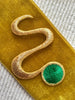 Metallic Gold Green Decorative Embroidery Swirl Vintage Applique Patches #5069 