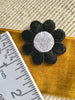 Black White Flower Vintage Decorative Applique Floral Patch #5072