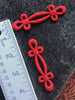Red Frog Knot Decorative Vintage Applique Patches #5074
