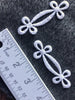 White Frog Knot Decorative Vintage Applique Patches #5075
