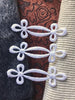 White Frog Knot Decorative Vintage Applique Patches #5075