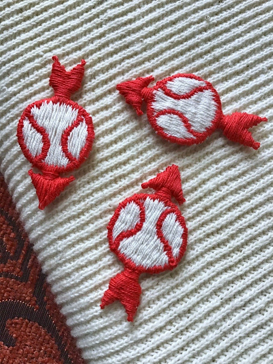 Decorative Red White Baseball Arrow Embroidered Vintage Sewing Patch #5079 