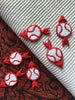 Decorative Red White Baseball Arrow Embroidered Vintage Sewing Patch #5079
