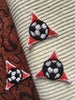 Soccer Ball Red Triangle Vintage Embroidered Applique Patches #5080
