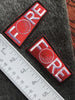Iron-on Fore Golf Ball Red Black Decorative Vintage Applique Patch #5081