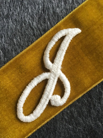 Applique Venise Vintage White Cursive 'g' Decorative Embroidery Sewing Patch #5083