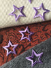 Purple Vintage Star Decorative Embroidered Applique Iron-on Patches #5084