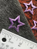 Purple Vintage Star Decorative Embroidered Applique Iron-on Patches #5084