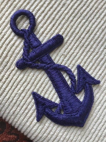 Navy Vintage Sew-on Anchor Decorative Embroidered Applique Patches #5087