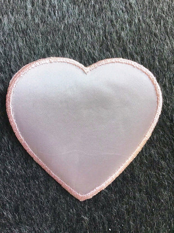 Vintage Light Pink Large Heart Decorative Embroidery Applique Patches #5091