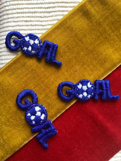 Vintage Sew-on "Goal" Soccer Applique Decorative Patches #5093