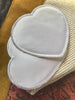 Vintage White Large Heart Decorative Embroidery Applique Patches #5094