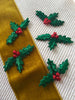 Vintage Mistletoe Holiday Season Decorative Embroidery Applique Patches #5095