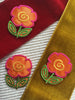 Orange Pink Yellow Vintage Decorative Flower Iron-on Embroidery Floral Applique Patches #5096