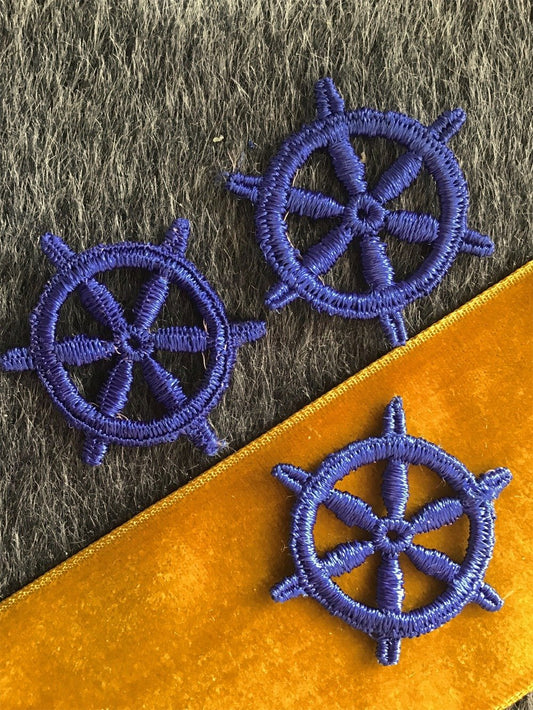 Navy Ship Wheel Decorative Embroidery Applique Sewing Vintage Patch #5100