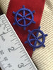 Navy Ship Wheel Decorative Embroidery Applique Sewing Vintage Patch #5100