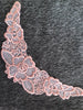 Pink Lace Floral Neckline Collar Venise Vintage Decorative Sew-on Embroidery Applique Patches #5102