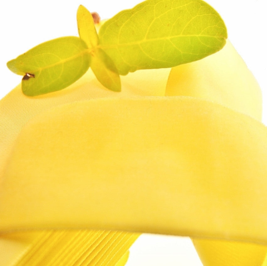 Lemon Velvet Ribbon Vintage from France 50mm