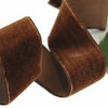 Havana Brown Velvet Ribbon Vintage from France 36mm