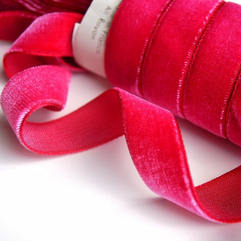 Magenta Red Velvet Ribbon
