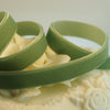 Celadon Green Velvet Ribbon Vintage from Switzerland 9mm