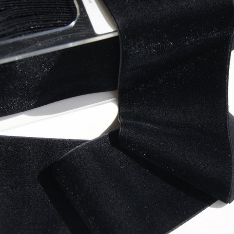 Black Velvet Ribbon Vintage from Switzerland 72mm