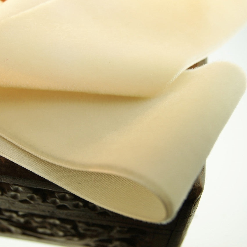 Ecru Velvet Ribbon Vintage from Switzerland 50mm